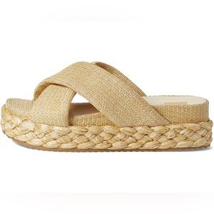 Dolce Vita Blume Platform Sandal - Light Natural Raffia